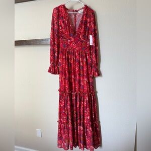 Secrets Of The Heart Red Floral Print Maxi Dress
MEDIUM / Red
